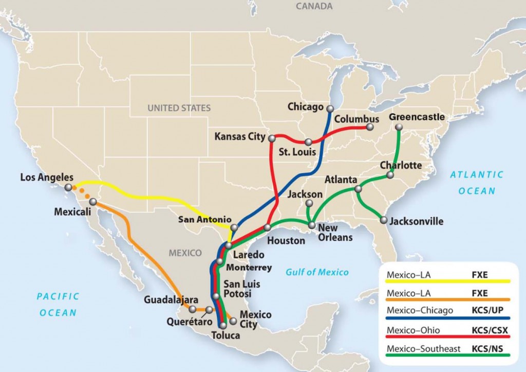 Mexico to US crossing locations and carriers