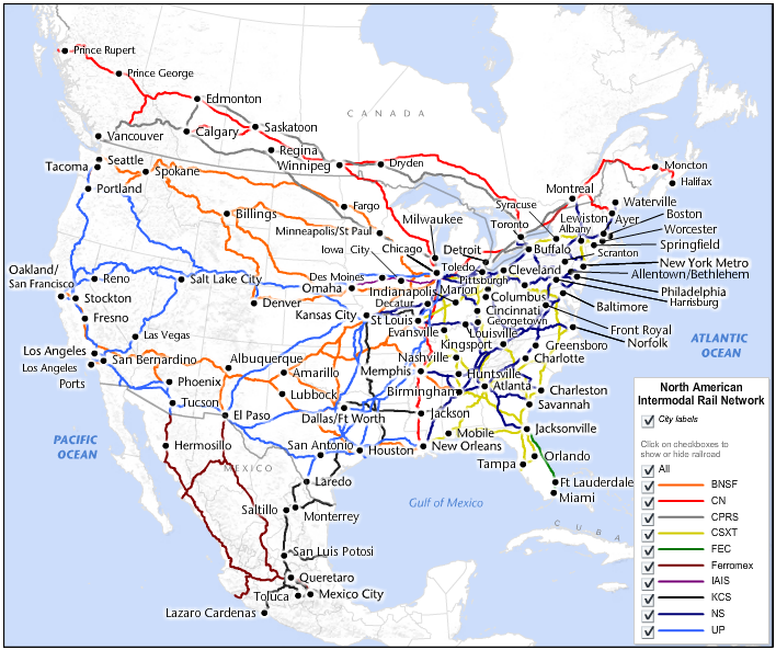 Intermodal rail network (IANA)