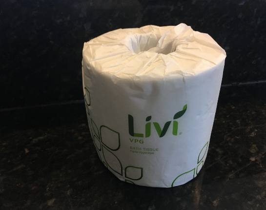 Example of wholesale toilet paper roll found in retail channel